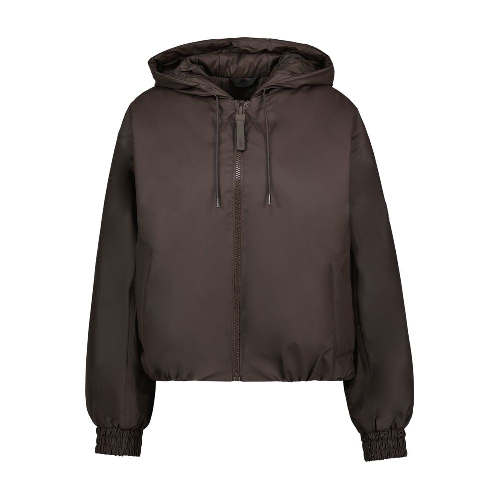 Rains Insulated Bomber Down Jacket — Brown
