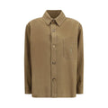 Saint Laurent Cassandre Overshirt — Beige