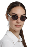 Zadig & Voltaire SZV504V Oval Stainless Steel Sunglasses — Rose gold