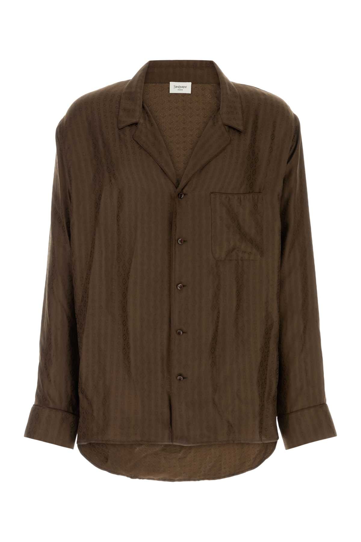 Saint Laurent Pyjama Shirt — Brown