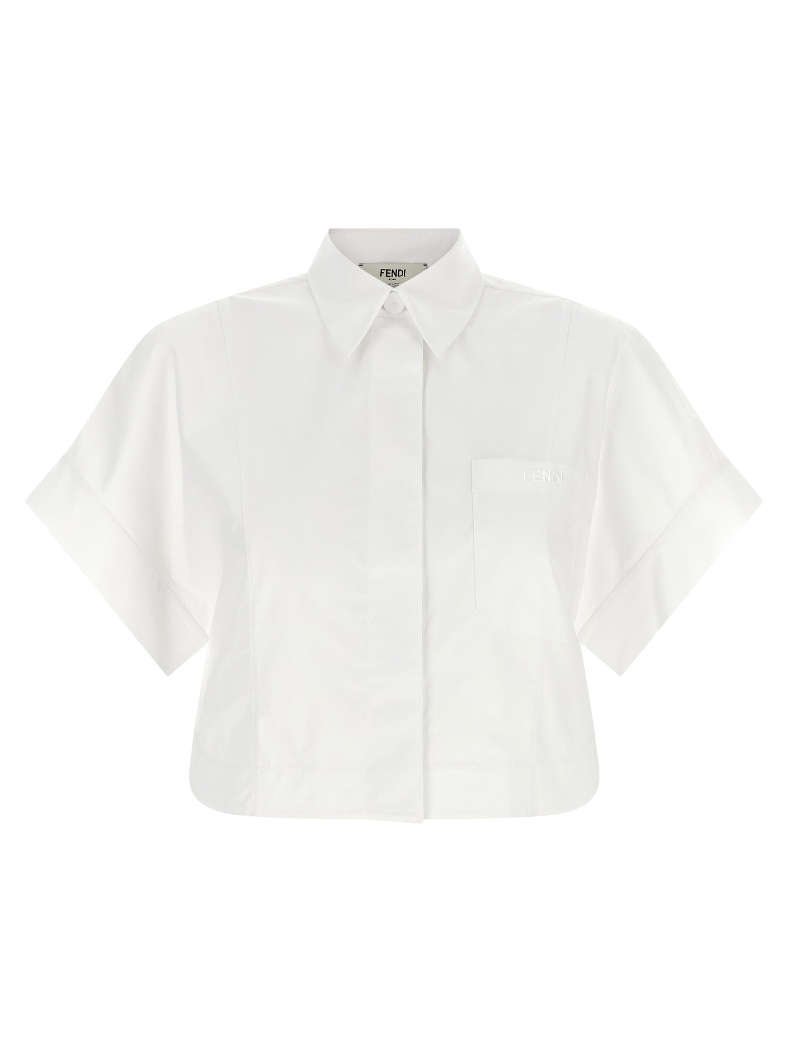 Fendi Cotton Poplin Blouse — White