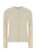 Carven Cashmere Knit Cardigan — Beige