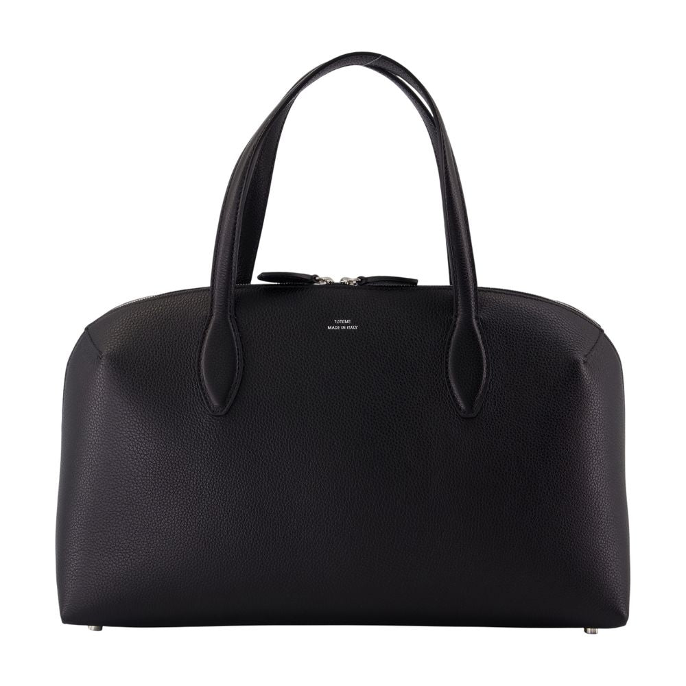 Toteme Lounge Zip Shopper Tote Bag — Black