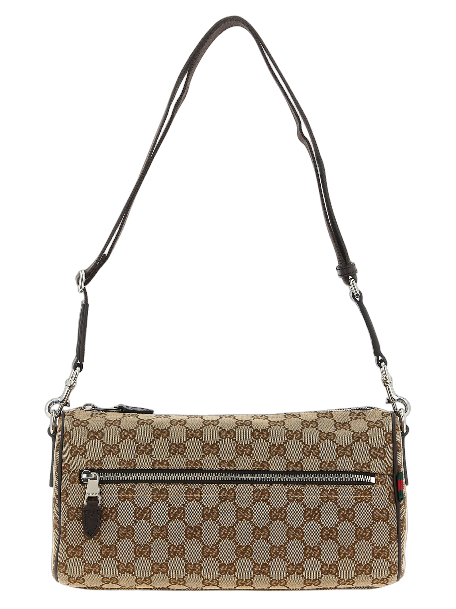 Gucci GG Monogram Canvas Shoulder Bag — Beige