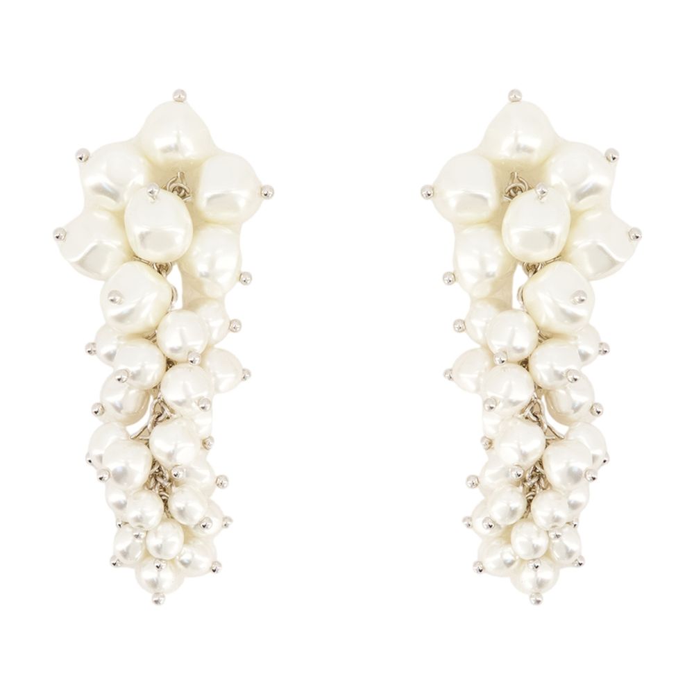 Simone Rocha Cluster Pearl Earrings — White