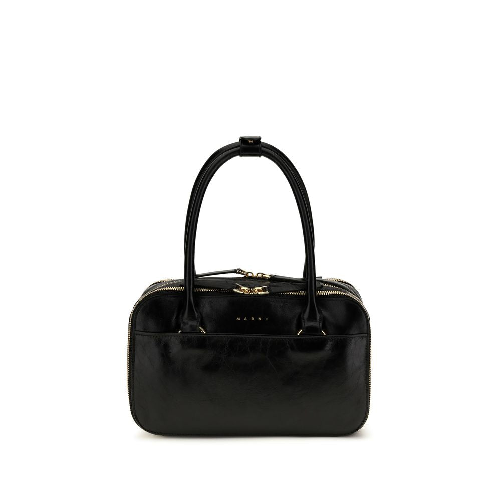 Marni Boxyne Top Handle Bag — Black