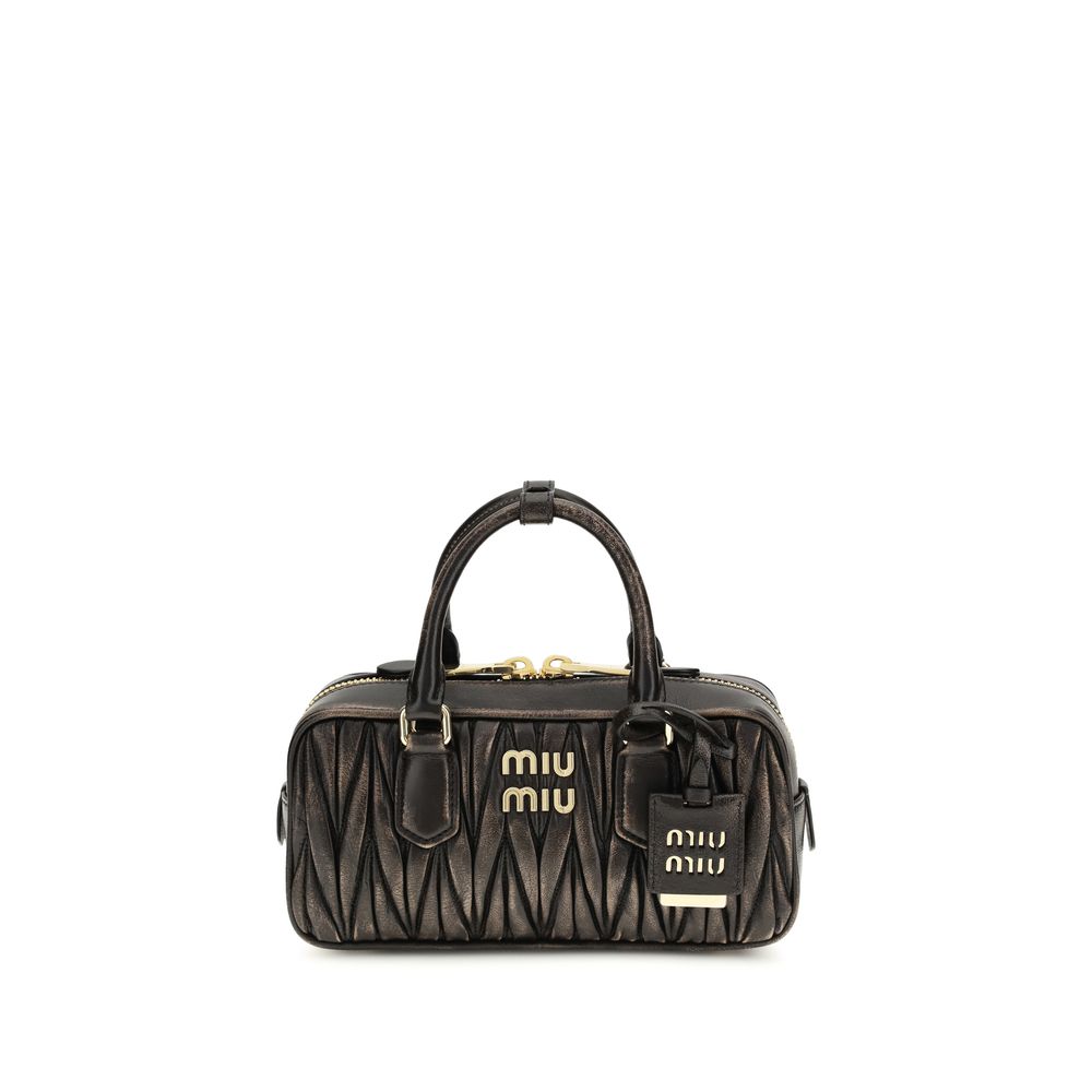 Miu Miu Arcadie Top Handle Bag — Brown