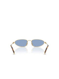 Miu Miu 0MU Metal Rectangle Sunglasses — Gold