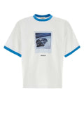 Versace Logo-Print Colorblock T-Shirt — White