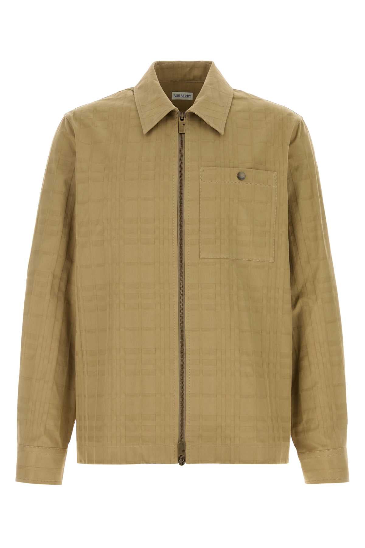 Burberry Quilted Cotton Overshirt — Beige