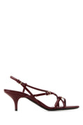 Miu Miu Strappy Leather Sandal — Purple