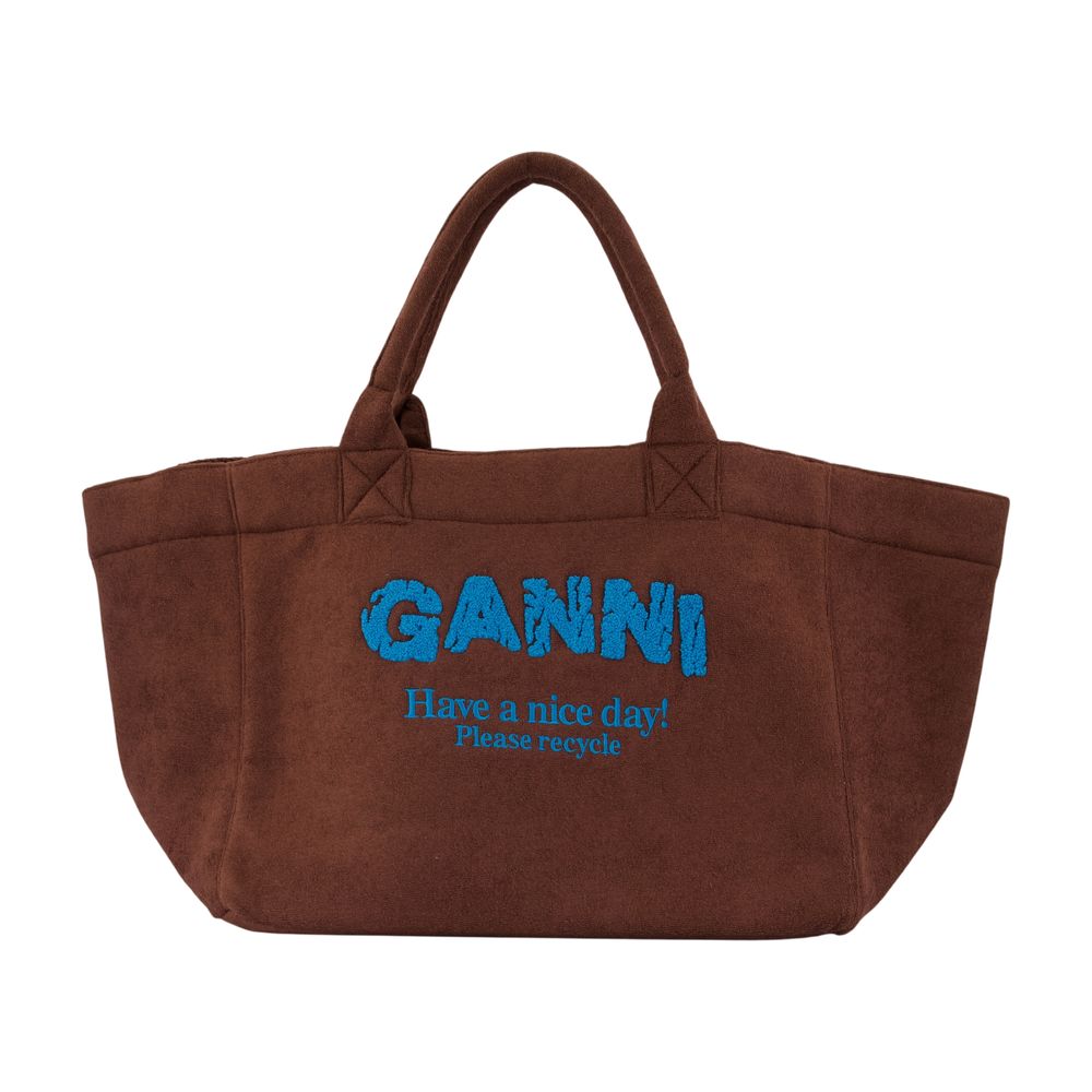 Ganni XXL Tote Bag — Brown