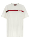 Gucci Logo-Web Embroidery T-Shirt — White