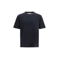 Burberry Signature Check Cotton T-Shirt — Black