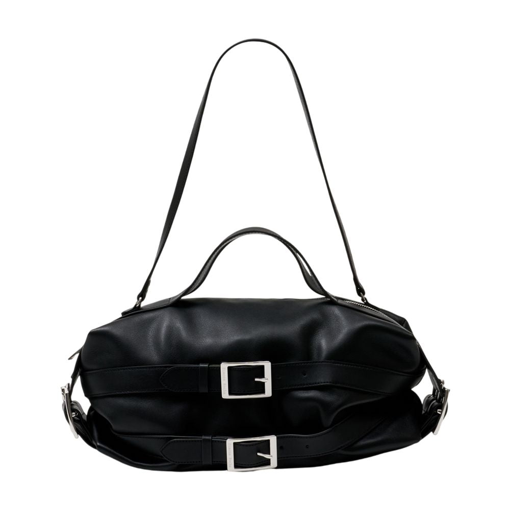 Simone Rocha Biker Belt Leather Shoulder Bag — Black
