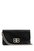 Balenciaga BB Logo Chain Crossbody Bag — Black