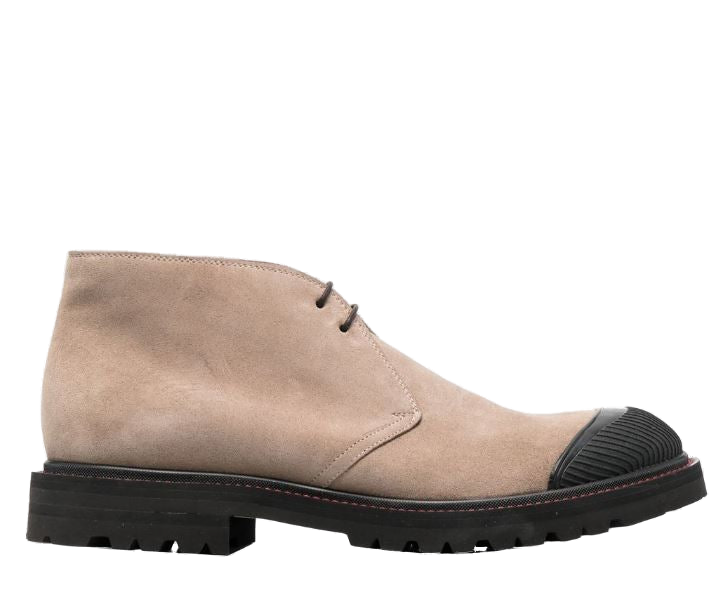Kiton Suede Desert Boot — Beige