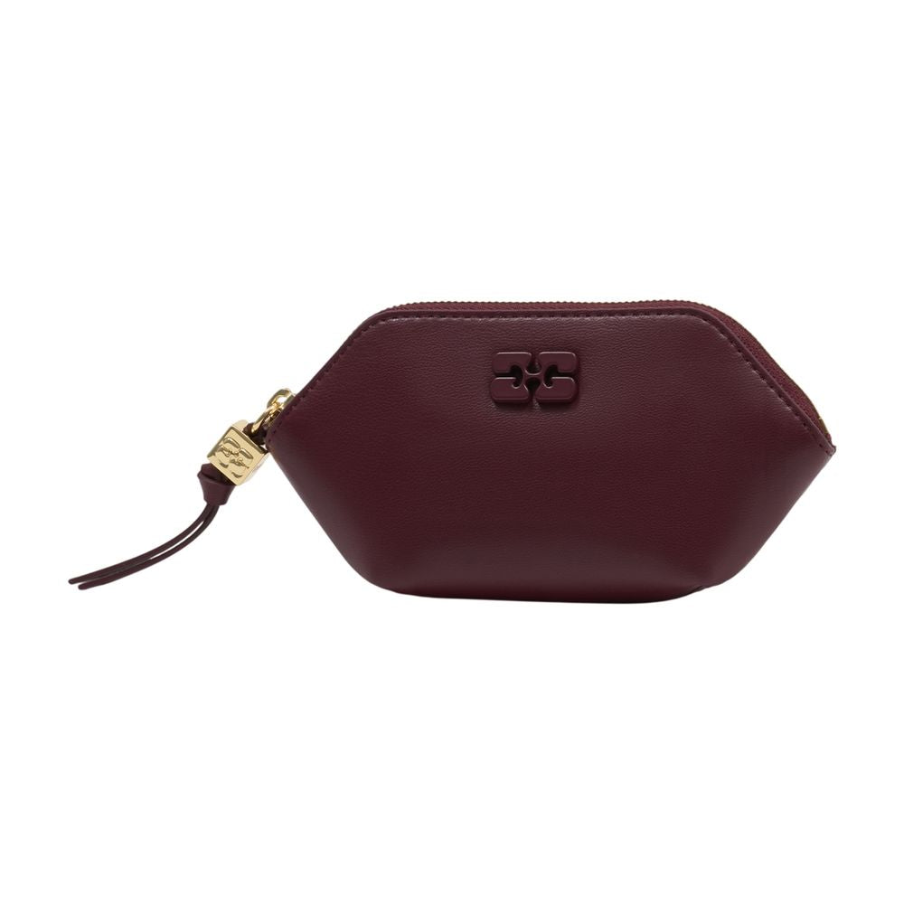 Ganni Bou Coin Purse — Burgundy