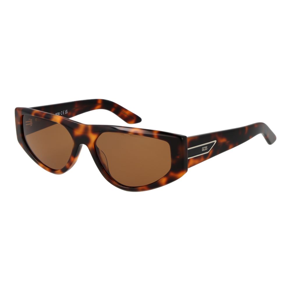 GCDS GC-1066171 Tortoiseshell Plastic Sunglasses — Brown