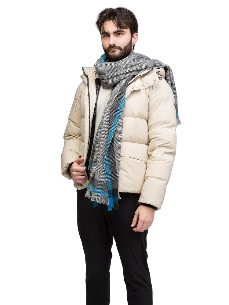 Momo Design Houndstooth Check Scarf — Gray