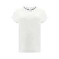 Brunello Cucinelli Monili-Trim T-Shirt — White