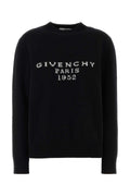 Givenchy Logo-Intarsia Wool-Cashmere Sweater — Black