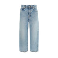 Balenciaga Jackie Capri Cropped Jeans — Blue