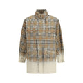Burberry Faded Check Cotton Gabardine Coat — Beige