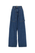 Etro Wide-Leg Cotton Denim Jeans — Blue
