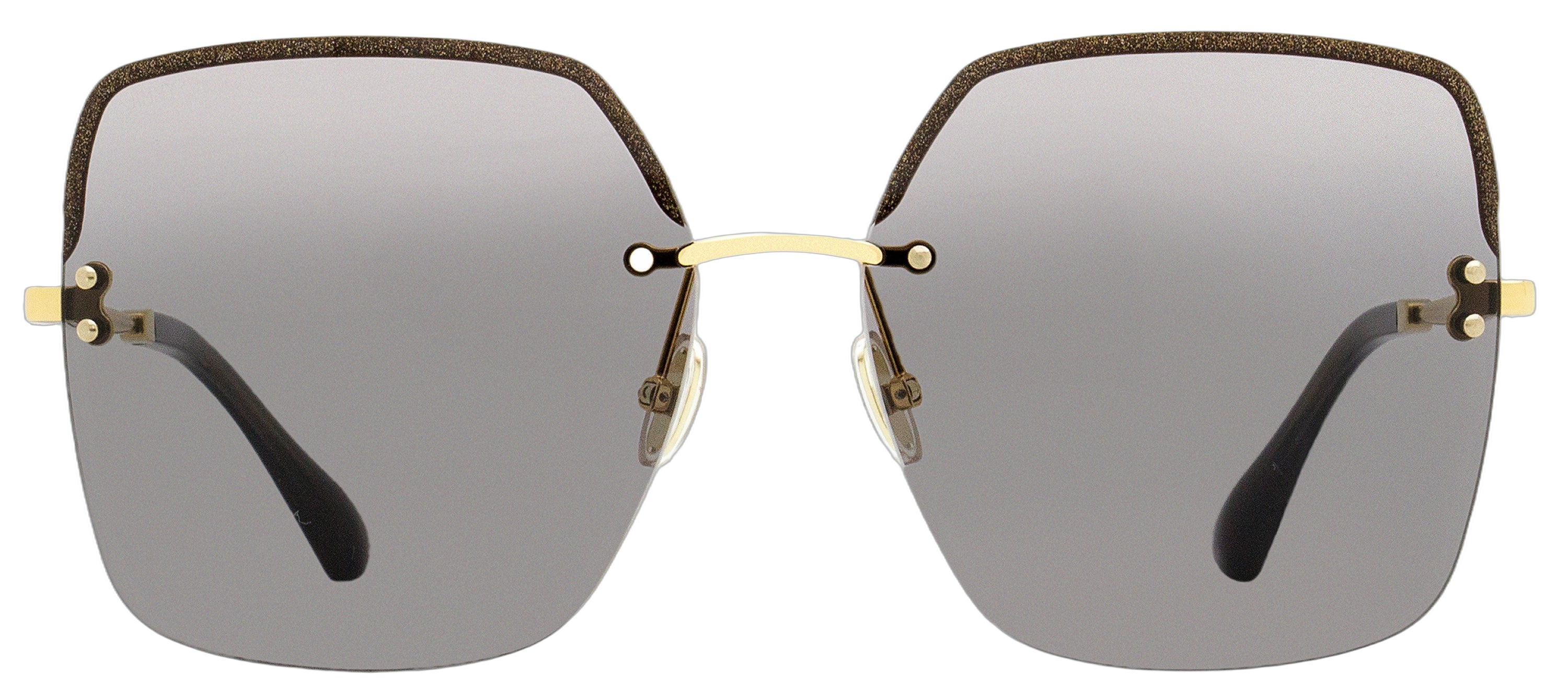 Jimmy Choo Rimless Square Sunglasses — Gray