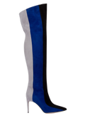 Manolo Blahnik Colorblock Suede Boot — Multicolor