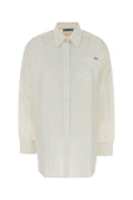 Prada Cotton-Linen Blend Shirt — White