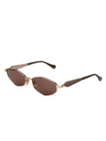 Gafas de sol de metal Ana Hickmann AH3353 — Doradas