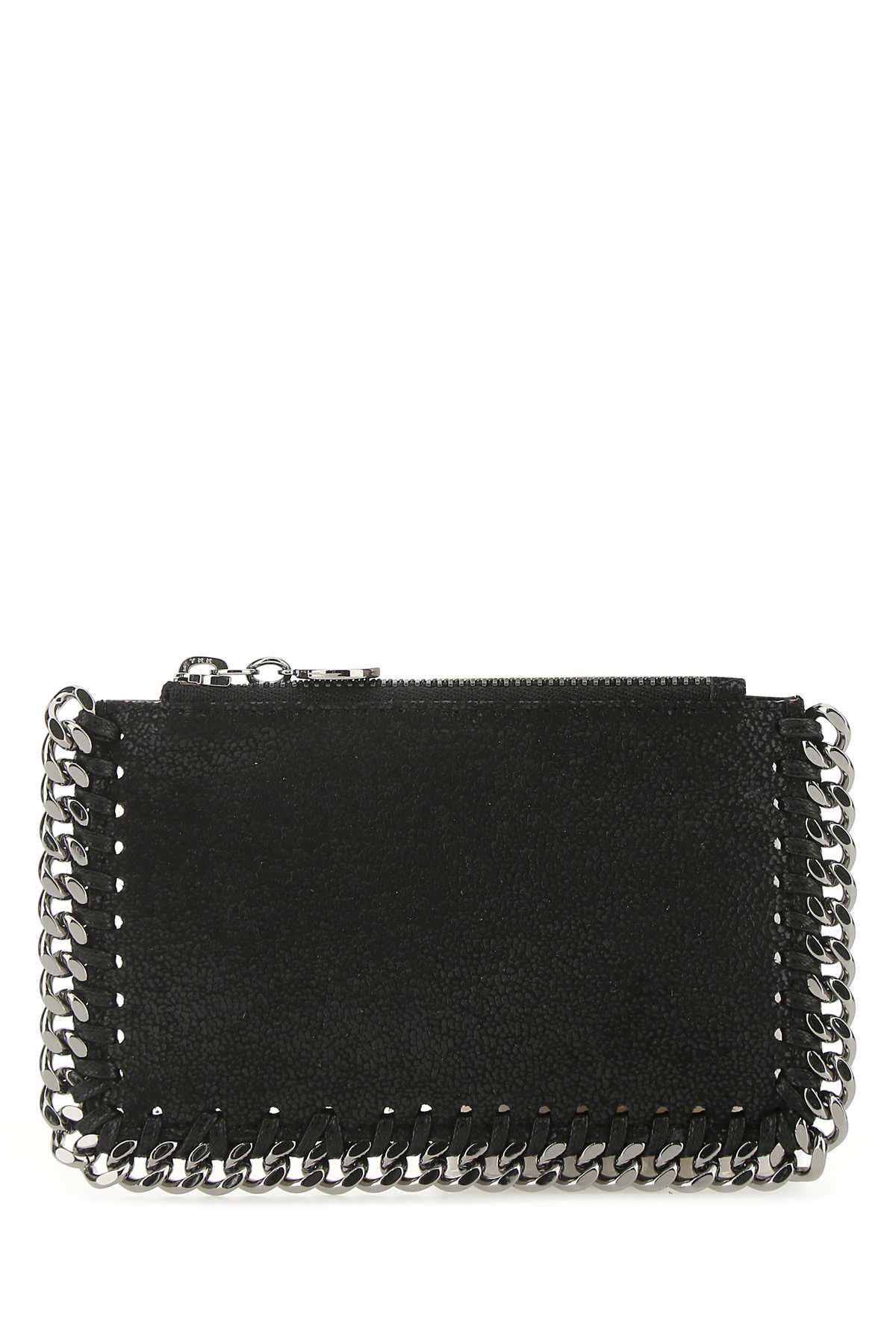 Stella McCartney Chain-Trimmed Polyester Wallet — Black