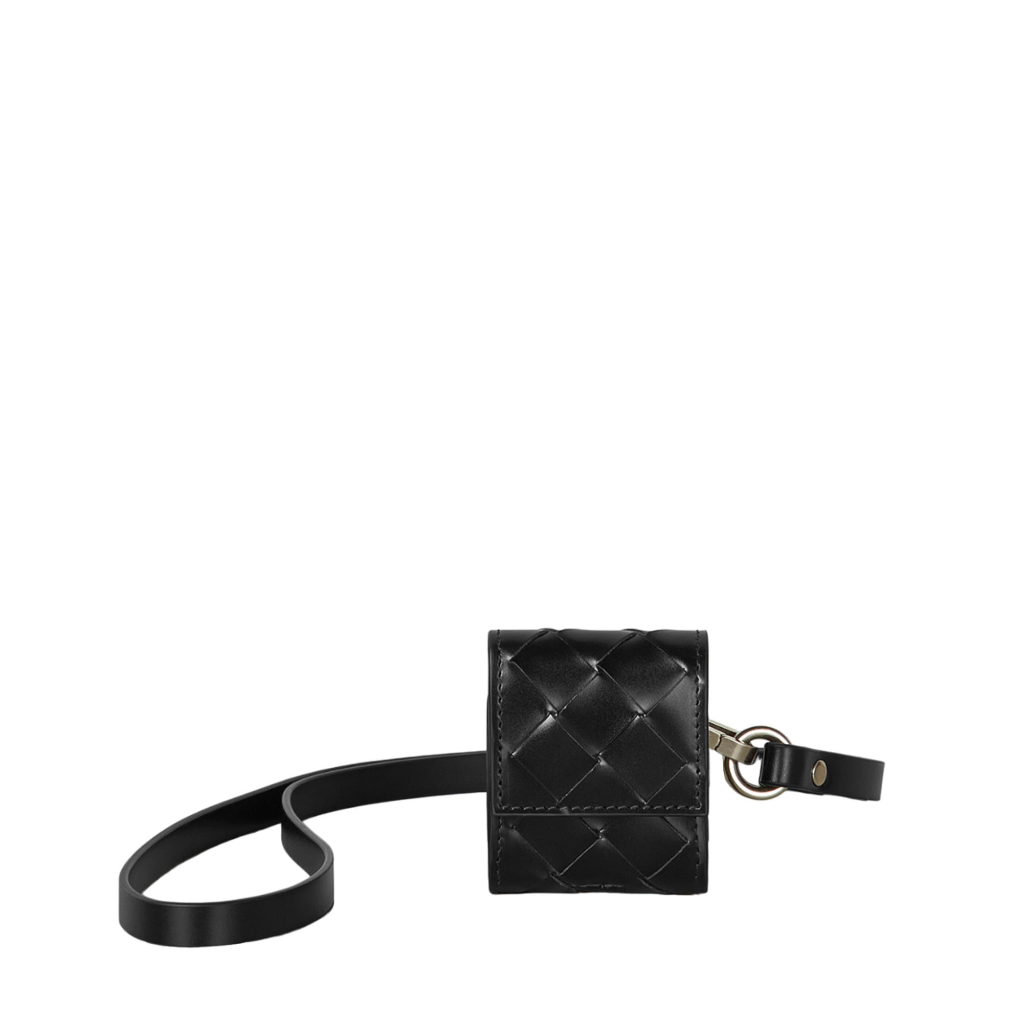 Bottega Veneta Quilted Leather Card Case — Black