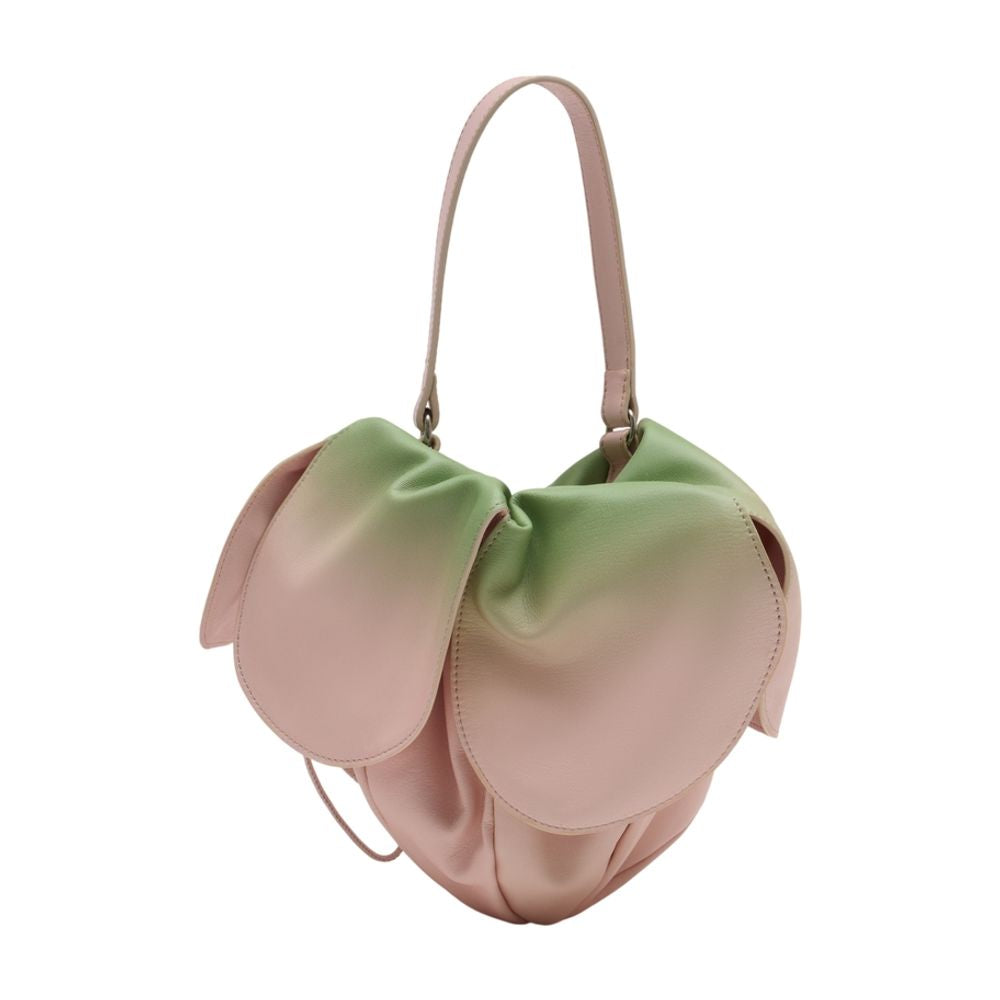 Simone Rocha Flower Petal Leather Shoulder Bag — Pink