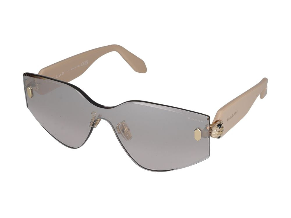 Bvlgari BV40034U Shield Lens Sunglasses — Tan