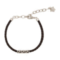 Versace Chain-Link and Cord Bracelet — Silver