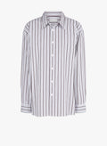 Dries Van Noten Striped Poplin Shirt — White