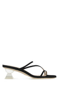Stuart Weitzman Lucite Sculpt Mule — Black