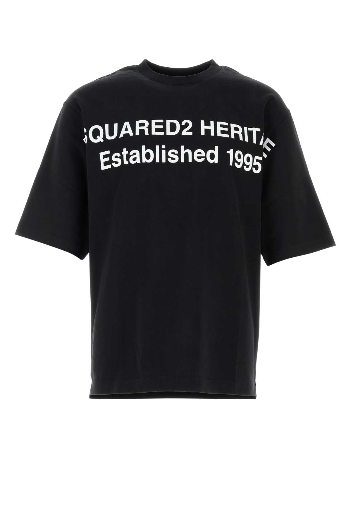 Dsquared2 Logo-Print Oversize Cotton T-Shirt — Black