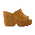 Clergerie Suede Platform Heel — Brown