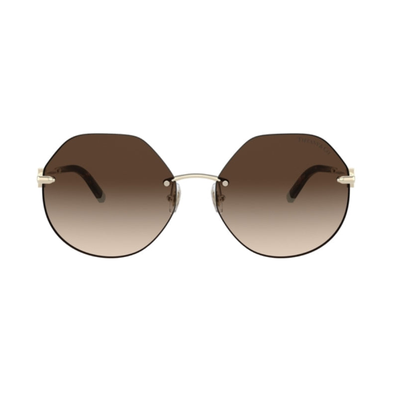 Tiffany & Co. TF307760213B Round Rimless Sunglasses — Gold