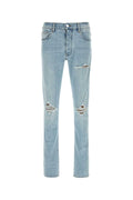 Amiri Leather Jeans — Blue
