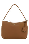 Prada Deer Leather Shoulder Bag — Brown