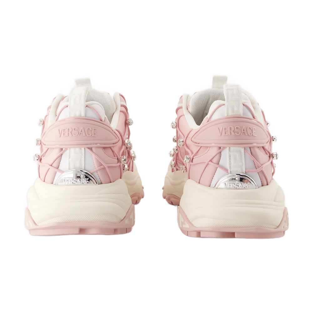 Versace Padded Calfskin Sneaker — Pink