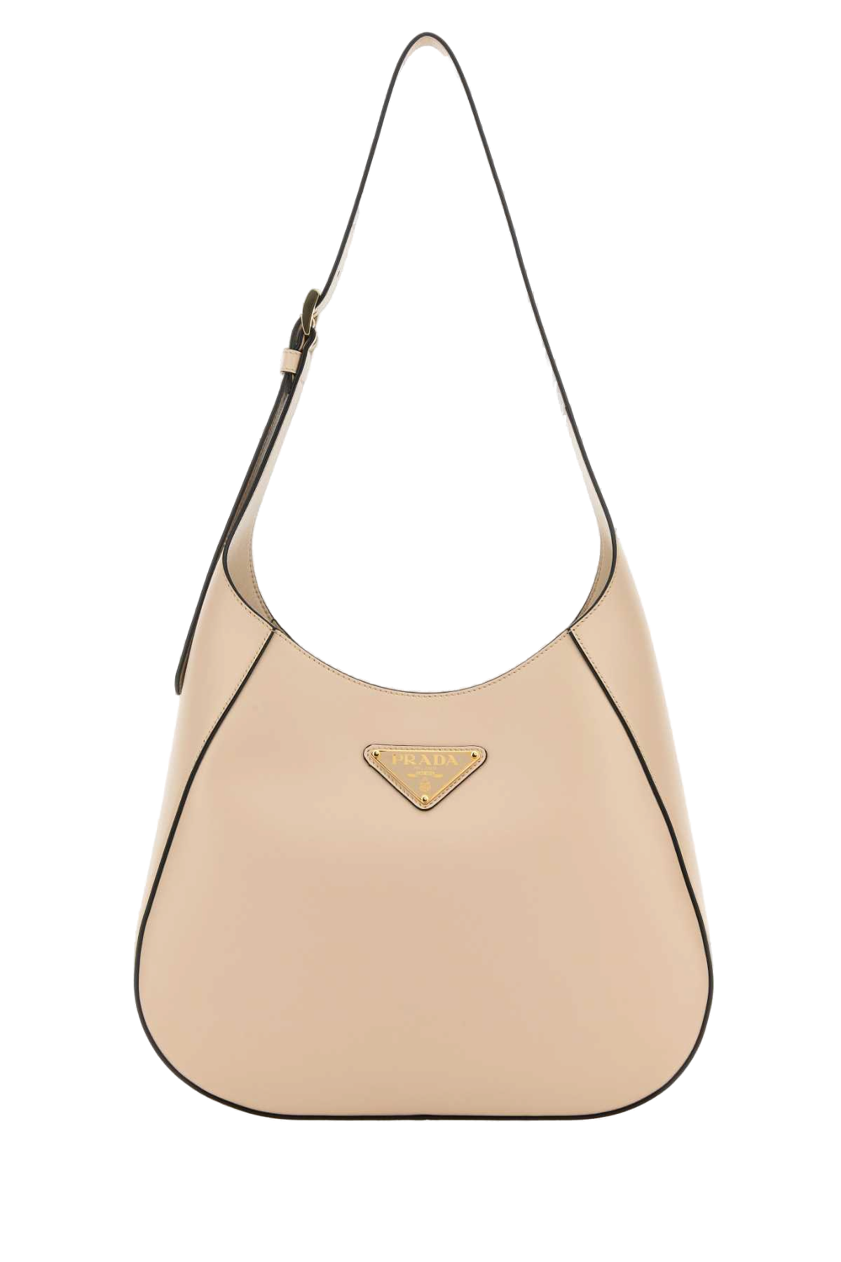 Prada Calf Leather Shoulder Bag — Beige