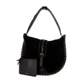 Isabel Marant Studded Calfskin Shoulder Bag — Black