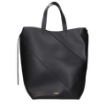 Bolso de hombro de cuero Jil Sander — Negro
