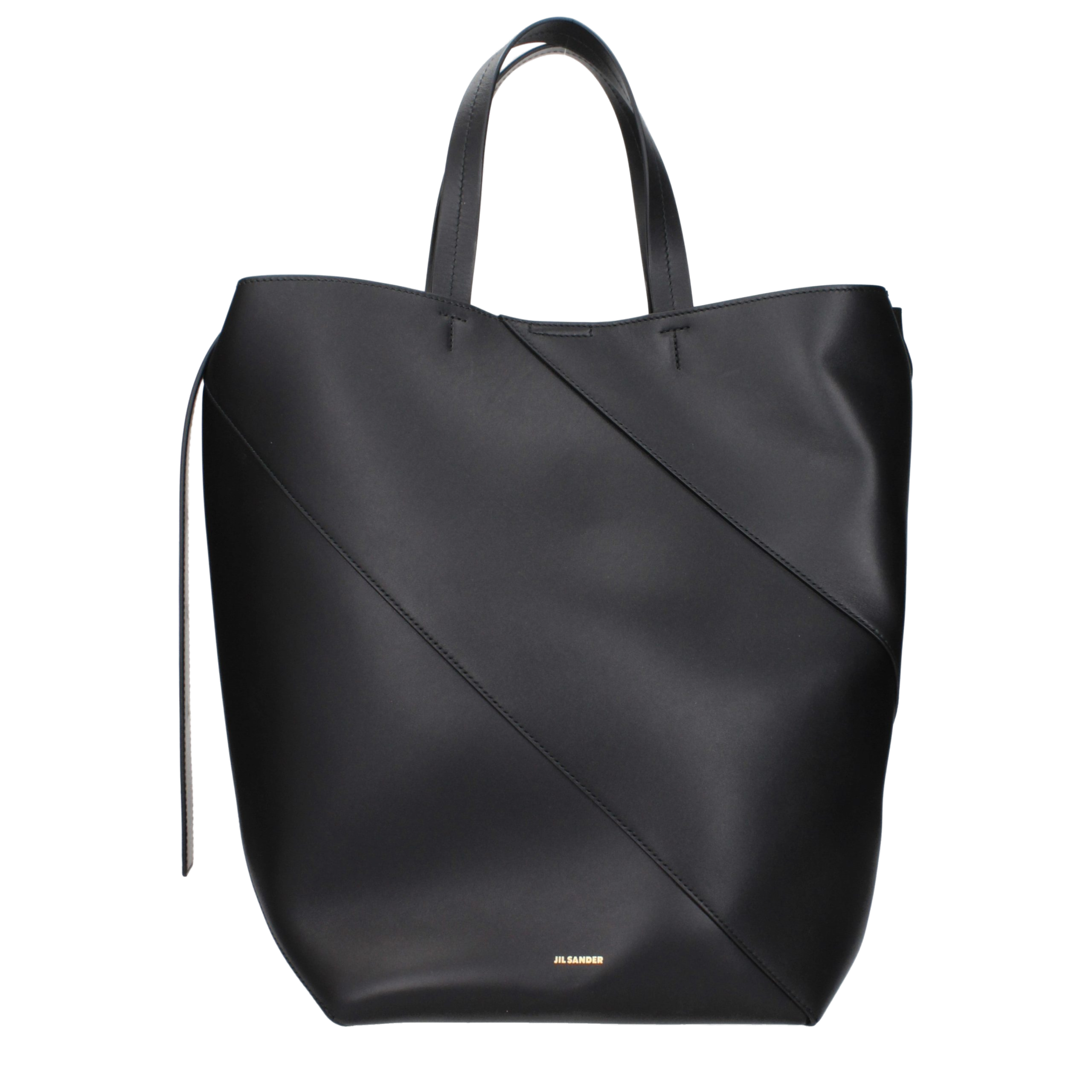 Jil Sander Leather Shoulder Bag — Black